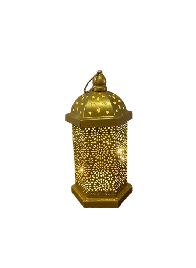 Home Smart Led Lantern for Ramadan | Metal hanging lantern for in door and out door decoratiodds an elegant touch to your Ramadan décor in your office or home. Perfect for celebrating Eid al-Fitr, Ramadan - Image 1